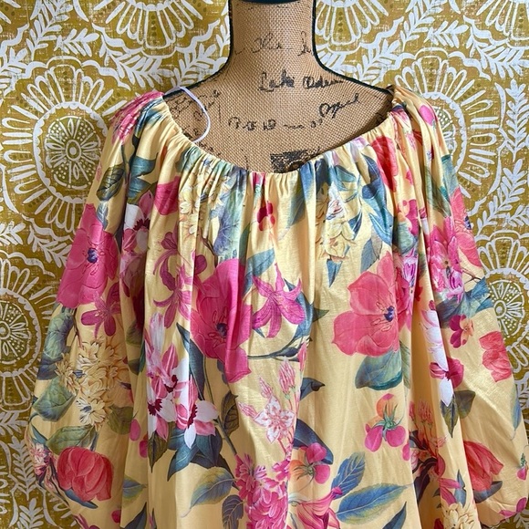 NWT Show Me Your MuMu Brenna Off Shoulder Mini Dress Mimosa Floral Taffeta XXL - Picture 10 of 16